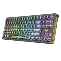 Mechanical Keyboard RGB 87 Keys Hotswap bluetooth Wired 2.4G Triple Mode Keyboard Transparent Keycap Keyboard