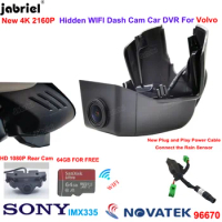 UHD 2160P 4K Wifi Car DVR Dash Cam Front and Rear Camera for Volvo XC90 2014 2015 2016 2017 2018 2019 2020 2021 2022 Dashcam 2K