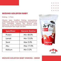 MIZUHO GOLD FISH BABY 300GR SINKING | MIzuho Goldfish Pellet Koki GROW