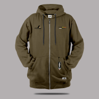 Vitlexs Jumper Hoodie Zipper Pria List Basic Logo Zipper Hoodie Fleece Tebal Polos Hoodie Risleting