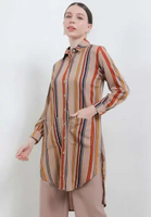 Arjuna Weda Tunik Motif Garis 22190064 - Cokelat M
