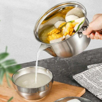 XINBA Panci Sup Stainless Steel Oil Soup Seperator with Handle 1.5L X15 Panci Listrik Serbaguna Besa