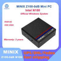 MINIX Z100-0dB Intel N100 gaming mini pc 8G 256GB office home design DDR4 pc Windows 11 Pro pc