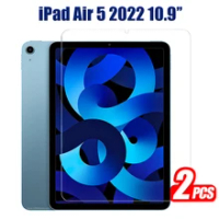 กระจกนิรภัยสำหรับ Apple iPad Air 5 2022 A2589 A2591เต็มรูปแบบป้องกันหน้าจอแก้วสำหรับ iPad Air 5th Generation 10.9''