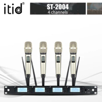 itid Karaoke Stage Performance Wedding Home KTV Party ST2004 Professional 4 channel Wireless Microphone System