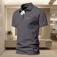 T Shirt kolar POLO W012 Teks Kiri T Shirt Kolar Dewasa Perak / T Shirt Polo Lelaki Wangki / T Shirt 