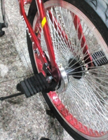 單車折疊自行車后輪擱腳腳踏板腳蹬板載人腳踩板鋼板帶皮套腳踏板