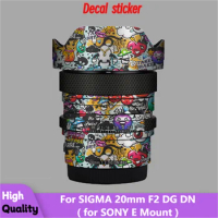 For SIGMA 20mm F2 DG DN for SONY E Mount Lens Sticker Protective Skin Decal Vinyl Wrap Film Anti-Scratch Protector Coat