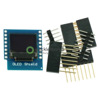 Mini 0.66 Inch 64X48 OLED Shield for WeMos D1 IIC/I2C SSD1306 MINI ESP32 Oled Module 3.3V 0.66" LCD Screen for Arduino AVR STM32