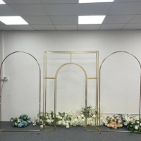 Luxury Wedding Flower Row Arch Floral Garland Stand Door Frame Backdrop Birthday Party Balloons Rack Lace Curtain Background