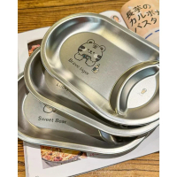 Piring Snack Anak Plate Sekat Stainless / Nampan Anak SUS304 / Kids Snack Plate Lucu HIGH QUALITY