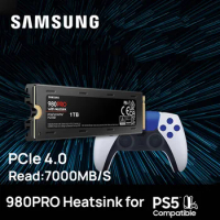SAMSUNG SSD 1TB 2TB 980 Pro with Heatsink NVMe PCIe 4.0 M.2 2280 7000MB/S Drives for PS5 PlayStation5 Laptop Gaming Computer