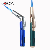 JOBON Metal Outdoor Windproof Gas Lighter 360° Ignition Blue Flame Torch Jet Ignition Gun Barbecue Kitchen Welding Tool