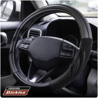 Genuine Dickies Black-Grey Dura Grip Truck Steering Wheel Cover , 34098PWDI, 1.10 lbs