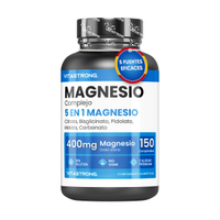 Vitastrong Complete Magnesium 400 mg 5 in 1 Food supplement of magnesium bisglycinate citrate pidola