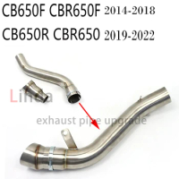 For Honda CB650R CBR650 19-22 CB650F CBR650F 14-18 Year Motorcycle exhaust systems Middle section stainless steel exhaust pipe