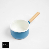 【HOLA】時尚琺瑯單柄湯鍋15cm-土耳其藍