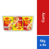 MAGGI� Hot Cup Curry 58g x 6 Cups (Halal)
