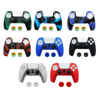 PS5 Controller Skins | Sony Playstation 5 Accessories - Silicone Protector Cover Skin for Dualshock with 2 x Thumb Grip Caps