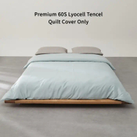 60S Tencel Quilt Cover Only Simple Solid Color Duvet Cover High-Density Breathable Cooling Comforter