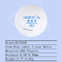 [RonnieW]Huieson New ABS Plastic Ping Pong Balls Blue 40 mm 2.8g Three-Star Balls for Professional Club School Training