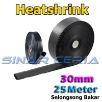 Selongsong Bakar Kabel 1ROLL 25 Meter 30mm pelndung kabel Heatshrink