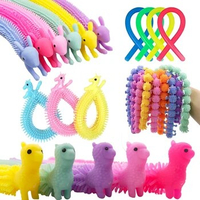 1Pcs Twisted Rope Fidget Toy TPR Caterpillar Unicorn Dog Dinosaur Centipede Alpaca Rabbit Noodles Pull Rope Anti Stress Toys