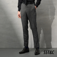 【SST&amp;C 最後65折】灰色紋理修身西裝褲0212203006