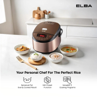 ELBA Microcomputer AI 1.8L Rice Cooker ERC-N1890D(BR) Touch Panel Preset Timer Nasi Peruik Digital