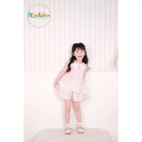 Sét bộ đồ cộc tay bé gái ALBERKIDS sát nách mặc mát mẻ mùa hè cho trẻ em 2-12 tuổi A1013