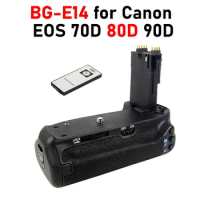 80D Battery Grip with Wireless Remote Control BG-E14 Battery Grip for Canon EOS 90D 70D 80D Battery Grip