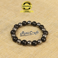Gelang Batu Alam Black Onyx Onix Hitam ASLI Natural Kalimantan