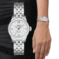 TISSOT天梭 官方授權 力洛克系列機械腕錶-銀 禮物推薦 畢業禮物 25.3mm/T41118333