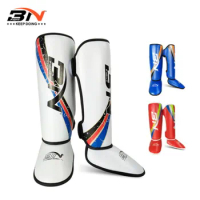 BNPRO-Thicker Boxing Shin Guards, PU Leather Protection Leggings, Martial Arts Equipment, Muay Thai Leg, Taekwondo Feet Ankle