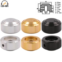 1pc 30x16mm CNC Machined Solid Aluminum Volume Control Knob Button ON for CD Player Amplifier DAC Radio Speaker Potentiometer