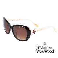 【Vivienne Westwood】英國薇薇安魏斯伍德復古小花星球太陽眼鏡(AN802M04-咖)