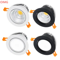 4 Types Dimmable Recessed LED Downlights 5W 7W 9W 12W 15W 18W COB LED Ceiling Lamp Spot Lights AC110-220V Round LED Panel Light