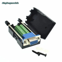Thiết bị đầu cuối đột phá phích cắm VGA, DB15 Nữ D-SUB, 3 hàng 15 chân, không hàn