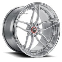 for GVICHN Brand Factory Direct 2 piece polished Lip forged custom alloy car wheel rims 19 20 21 22 23 24 26inch