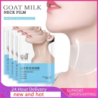 5Pcs Goat Milk Hexapeptide Neck Mask Anti-Wrinkle Whitening Collagen Firming Anti-aging Mask Beauty Moisturizing Neck Skin Care