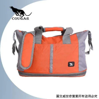 【Cougar】可加大 可掛行李箱 旅行袋/手提袋/側背袋(7037橘色)