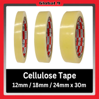 M-ONE Cellulose Tape / PVC Can Sealing Tape Baharu 100mic 30m (12mm / 18mm / 24mm)