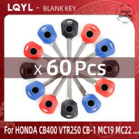 60Pcs Motorcycle Key Uncut Blank Replace Keys For HONDA CB400 SF VTR250 CB-1 VT250 JADE250 Hornet 250 CBR250 CBR400 MC19 MC22