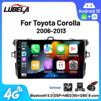 2Din Android Player Wireless CarPlay Android Auto For Toyota Corolla E140/150 2006-2013 VideoDVD WIFI Head Unit Carplay stereo