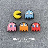 Charm Jibbitz, Họa Tiết Hoạt Hình Pac-man, Khóa Đồ Trang Trí, Phụ Kiện Trang Trí Giày Chữ Thập