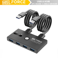 USB KVM Switch USB 3.0 2.0 KVM Selector Switcher for Keyboard Mouse Printer Mi Box 2pc Port Sharing 4PC Device USB 3.0 Cable