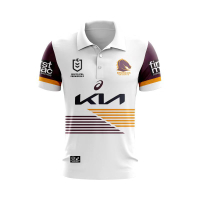 2024nrl Brisbane Mustang Áo Thun Polo Áo Bóng Bầu Dục Nam Broncos Rugby Jersey