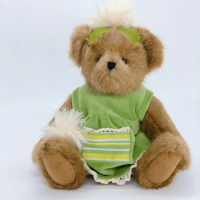 teddy bear plush stuffed toys Dandelion bear toy with green dress plush joint teddy bear doll for kids toys girl birthday gift