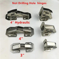 90 Degree Not Drilling Hole Cabinet Hinge Hydraulic Cabinet Cupboard Door Hinges Soft Close Furniture hinges Hardware