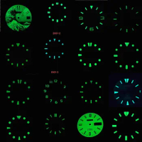 Watch Dial Fit Men's Watch SKX007 SKX009 6105 SRPD Tuna Monster Turtle Watch Case For Seiko 7s26 NH35 NH36 Movement C3 Green